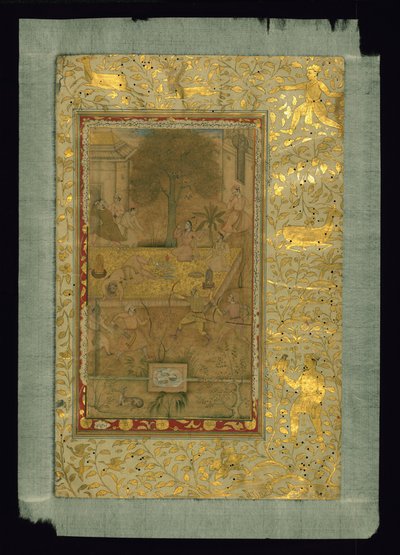 Single Leaf from Akbarnama by Abu Fazl by Abu al Fazl ibn Mubarak